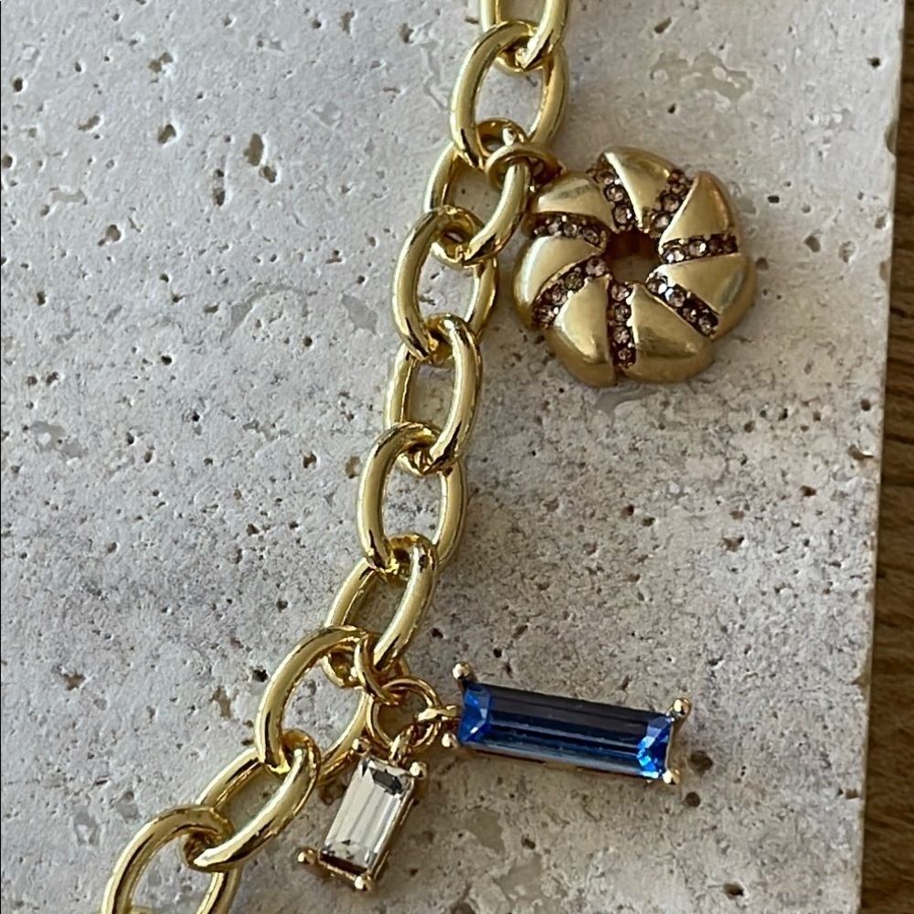 Kate Spade Coffee Donut Charm Necklace Gold Tone Novelty Gift - Picture 6 of 8